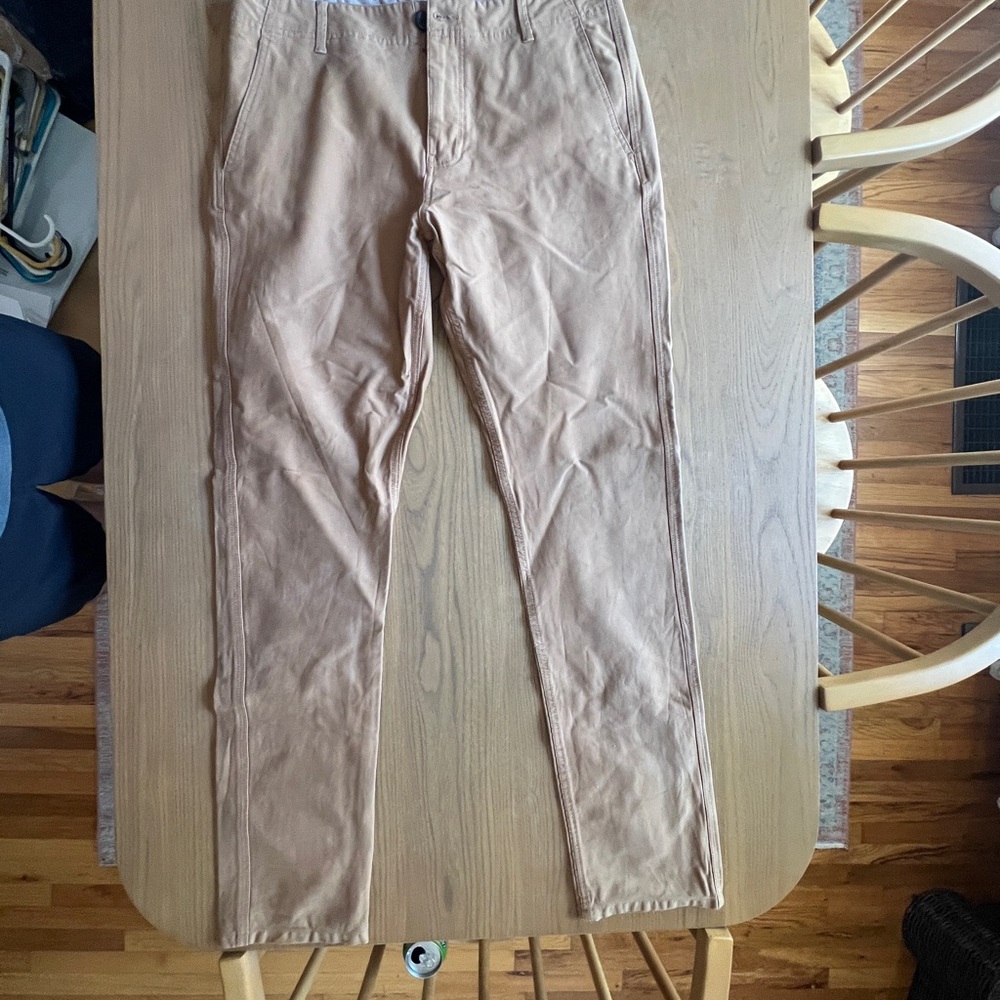 Flint and Tinder slim fit khaki chinos 32x32